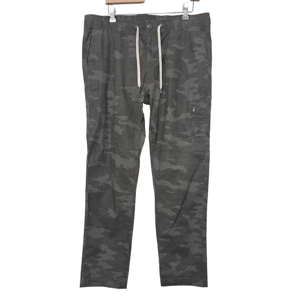 Vuori Women Ripstop Pant Charcoal Camo XL VW401 Green Grey‎ Jogger Cargo Pants